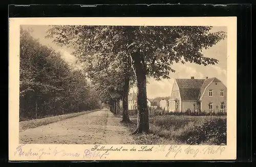AK Fallingbostel an der Lieth, Partie an einer Allee