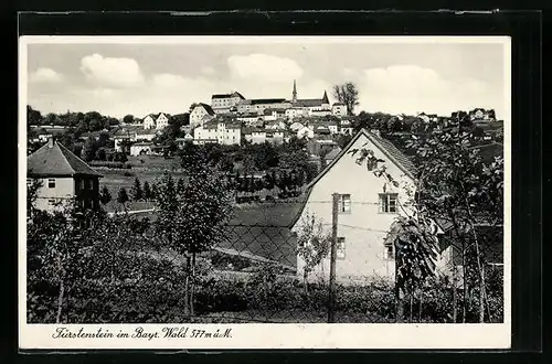 AK Fürstenstein im Bayr. Wald, Teilansicht des Ortes