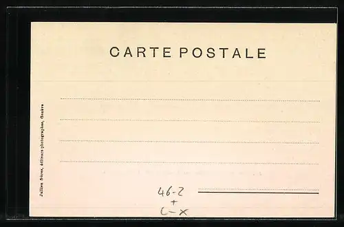 AK Genève, Hôtel des Postes et Rue du Mt-Blanc, Strassenbahn