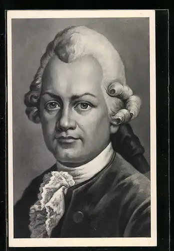 AK Dichter Gotthold Ephraim Lessing im Portrait