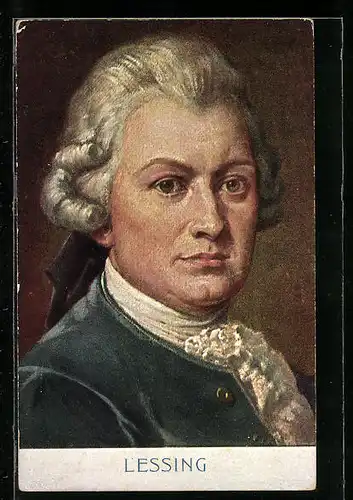 Künstler-AK Portrait des Schriftstellers Lessing