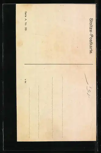 Künstler-AK Die Patientin, Gedicht von Adolf Stoltze