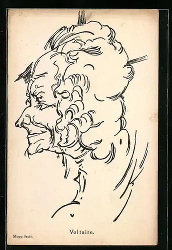 Künstler-AK Portrait von Voltaire