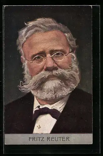 Künstler-AK Portrait von Fritz Reuter