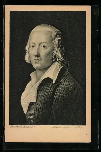 AK Friedrich Hölderlin, Portrait des Dichters