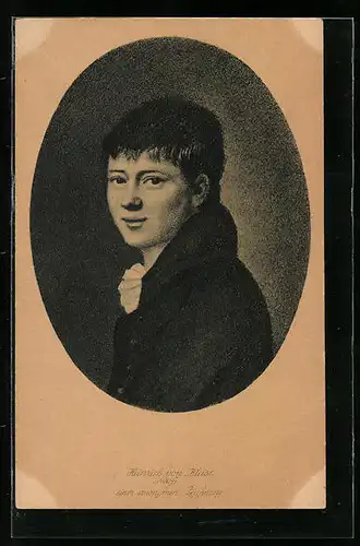 Künstler-AK Porträt von Heinrich von Kleist, 1777-1811