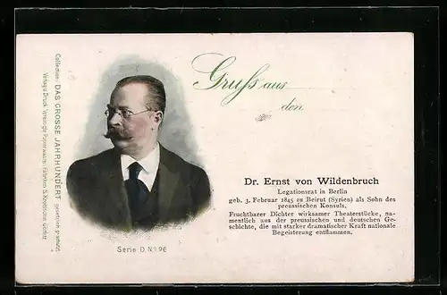 AK Legationsrat Dr. Ernst von Wildenbruch