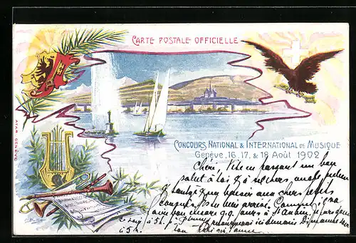 AK Genève, Concours National & International de Musique 1902, Uferpartie