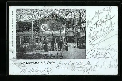 AK Wien, Gasthaus Schweizerhaus im k. k. Prater