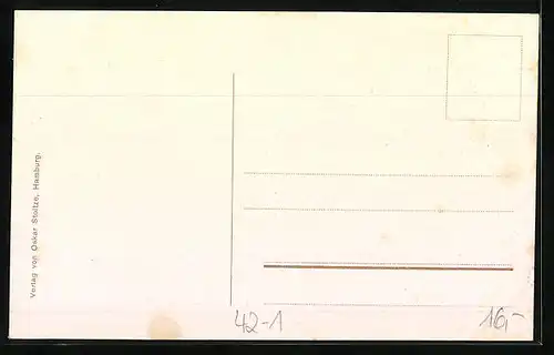 AK Hamburg, XVI. Deutsches Bundesschiessen 1909, Erfolgreicher Schütze mit Mädchen