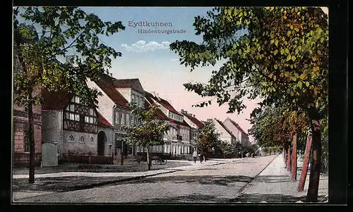 AK Eydtkuhnen, Partie in der Hindenburgstrasse