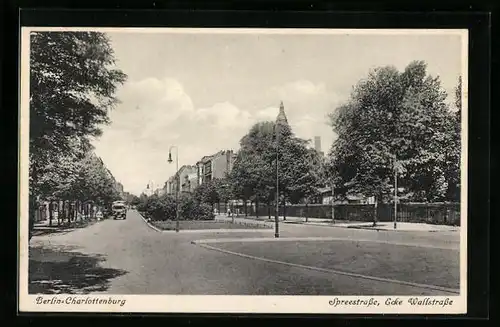 AK Berlin-Charlottenburg, Spreestrasse, Ecke Wallstrasse