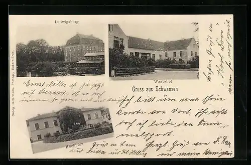AK Waabs, Schloss-Güter Ludwigsburg, Waabshof, Höckholz auf der Halbinsen Schwansen