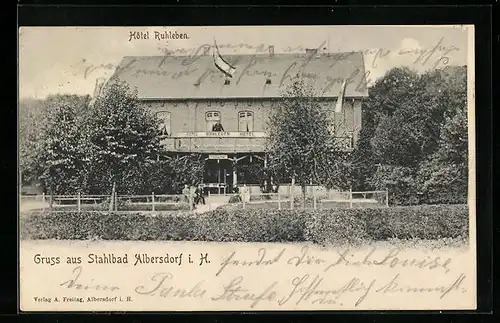 AK Albersdorf i. H., Ansicht des Hotel Ruhleben
