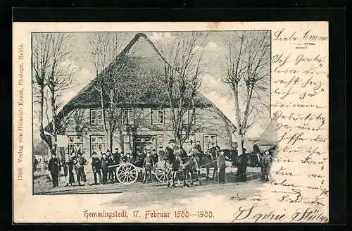 AK Hemmingstedt, 400 Jahr Feier des Ortes, 1500- 1900, Festgesellschaft