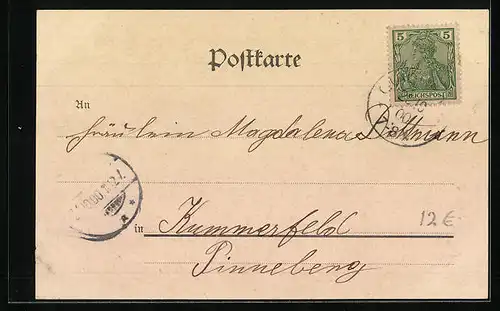 AK Quickborn, Schmidt`s Gasthof, Ortspartie