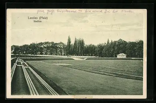 AK Landau /Pfalz, Partie im Stadion