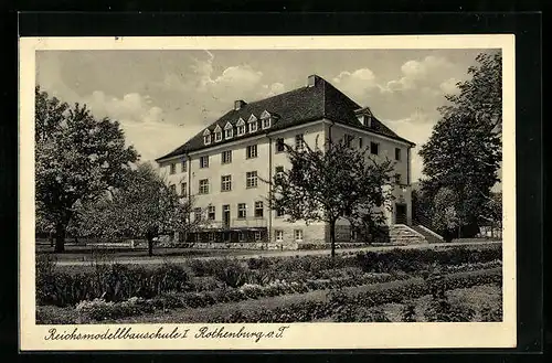 AK Rothenburg / Tauber, Blick zur Reichsflugmodellschule