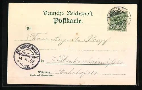 Lithographie Berlin, J. F. Menzer Restaurant I. Ranges, Leipzigerstrasse 31-32