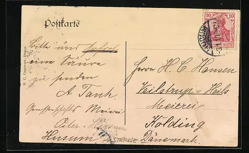 AK Husum, Strasse in Nordhusum