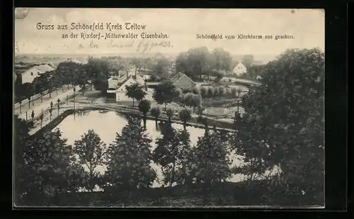 AK Schönefeld / Teltow, Teilansicht vom Kirchturm aus