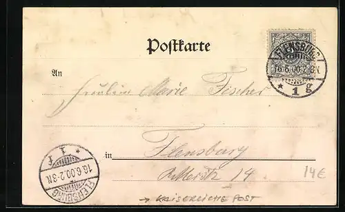 AK Medelby, Kaiserliche Post