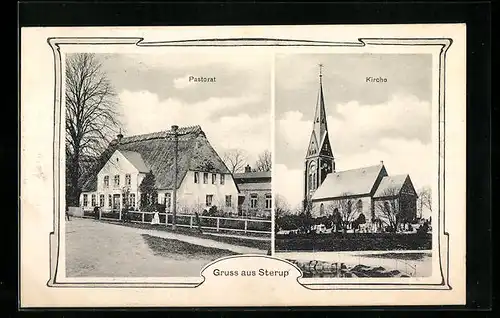 AK Sterup, Pastorat, Kirche