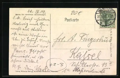 AK Berlin-Wannsee, Anglers-Ruh am kleinen Wannsee, Paketbote