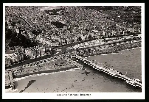 Fotografie Ansicht Brighton, England-Fahrten: Brighton mit Pier vom Zeppelin aus fotografiert