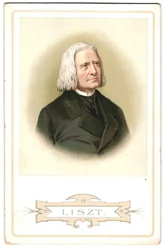 Lithographie Franz Liszt, Komponist