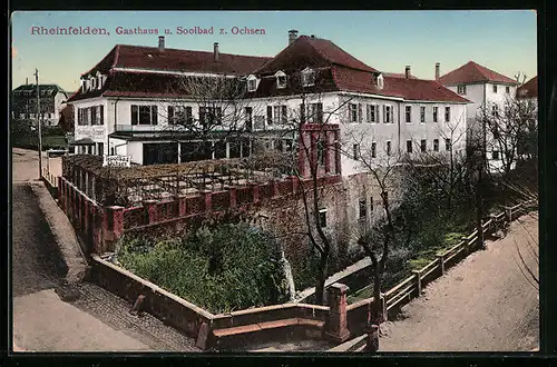 AK Rheinfelden, Blick auf das Gasthaus u. Soolbad z. Ochsen
