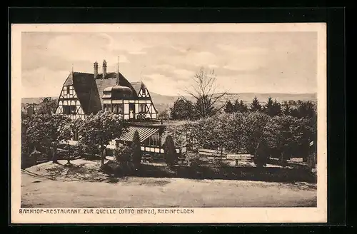 AK Rheinfelden, Bahnhof-Restaurant Zur Quelle, Otto Henzi