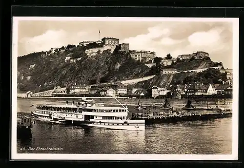 AK Dampfer Vaterland vor Ehrenbreitstein