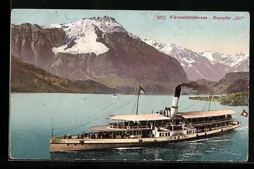AK Dampfer Uri auf dem Vierwaldstättersee