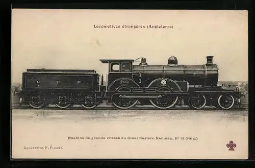 AK Machine de grande vitesse du Great Eastern Railway, No. 13, englische Eisenbahn