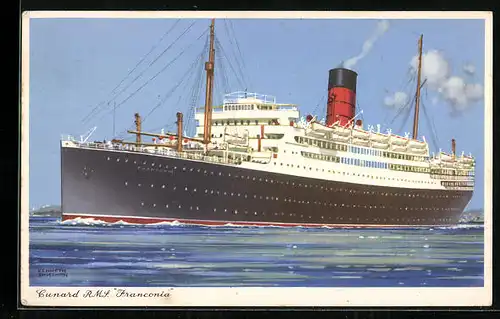 AK Passagierschiff Franconia, Cunard White Star Line