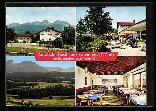 AK Autobahn-Raststätte Irschenberg im bayerischen Alpenvorland
