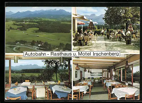 AK Irschenberg, Autobahn-Rasthaus und Motel Irschenberg, Panorama