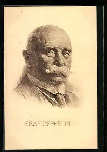 AK Portrait Luftschiffbauer Graf Zeppelin