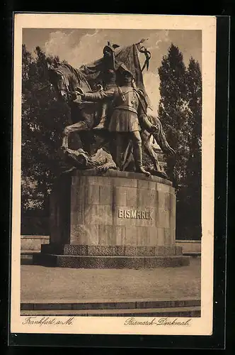 AK Frankfurt a. M., Bismarck-Denkmal