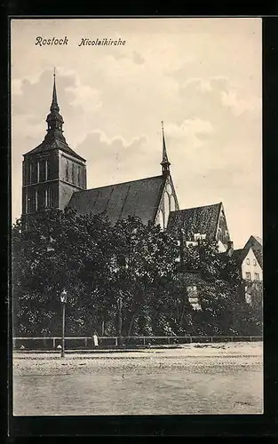AK Rostock, Blick zur Nicolaikirche