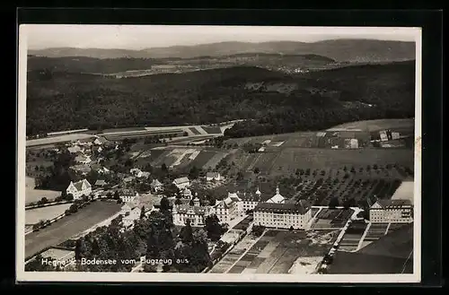 AK Hegne /Bodensee, Ortsansicht vom Flugzeug aus