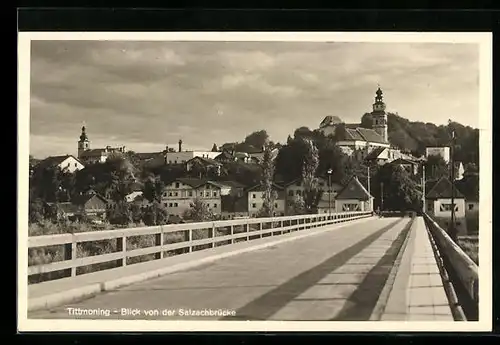 AK Tittmoning, Blick von der Salzachbrücke