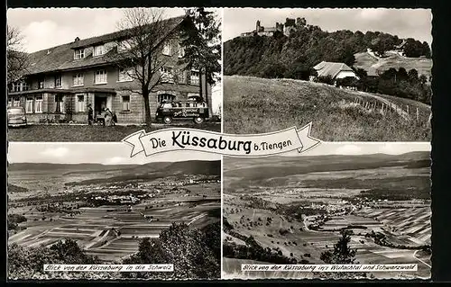 AK Küssaburg b. Tiengen, Gasthof mit Burgruine, Wutachtal