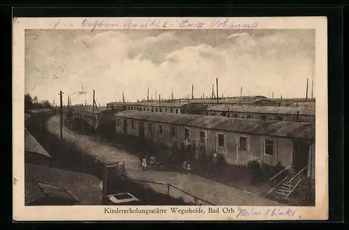 AK Bad Orb, Kindererholungsheim Wegscheide mit Kindergruppe