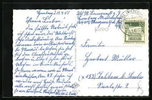 AK Homberg /Rh., Hebeturm, Jugendherberge und Schulschiffe