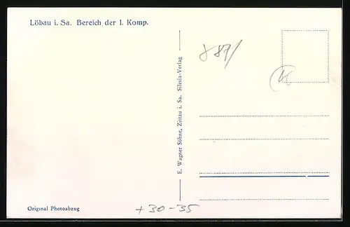 AK Löbau i. Sa., Blick auf das Barackenlager