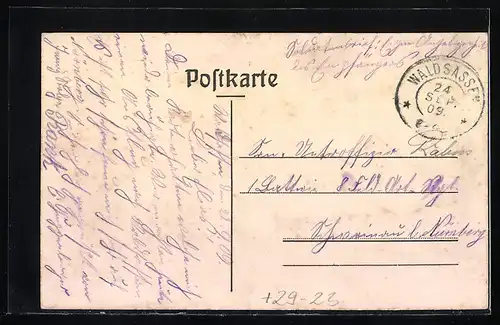 Relief-AK Waldsassen, Kirche mit Kloster