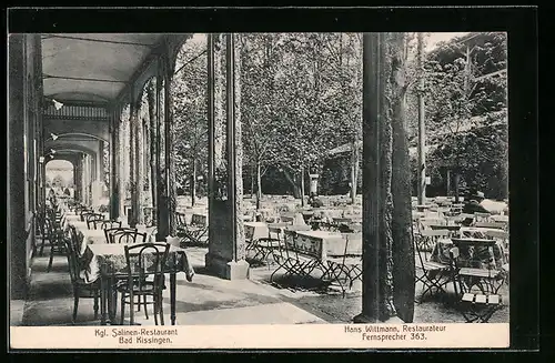 AK Bad Kissingen, Königliches Salinen-Restaurant von Hans Wittmann