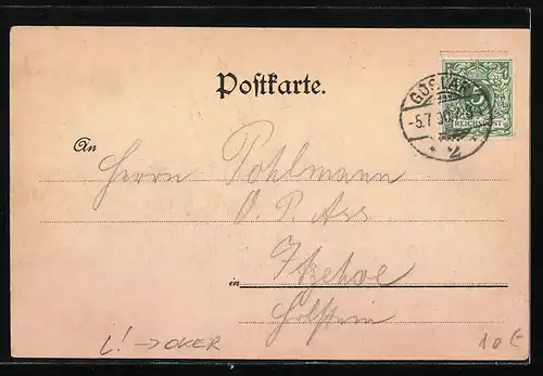 Lithographie Oker, Gasthaus Romkerhalle, Wasserfall, Ortspartie